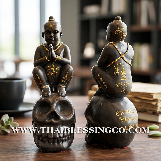 👦 Sacred "Kuman Thong" (The Golden Boy Spirit) – Prosperity Resin Altar Edition: Phra Ajarn Wan, Wat Khok Hin (2014) – The Divine Engine for Commercial Dominance, Radiant Luck, and Unstoppable Life Elevation!