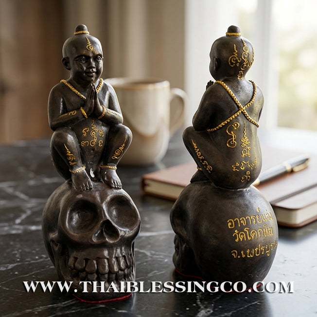 👦 Sacred "Kuman Thong" (The Golden Boy Spirit) – Prosperity Resin Altar Edition: Phra Ajarn Wan, Wat Khok Hin (2014) – The Divine Engine for Commercial Dominance, Radiant Luck, and Unstoppable Life Elevation!