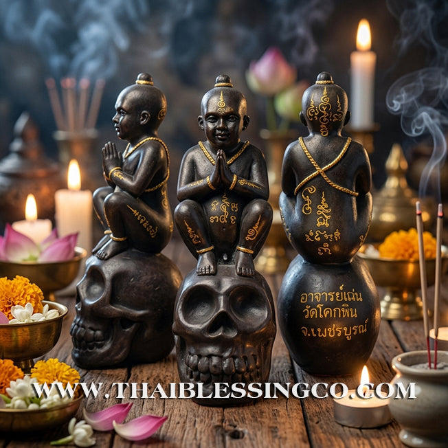👦 Sacred "Kuman Thong" (The Golden Boy Spirit) – Prosperity Resin Altar Edition: Phra Ajarn Wan, Wat Khok Hin (2014) – The Divine Engine for Commercial Dominance, Radiant Luck, and Unstoppable Life Elevation!