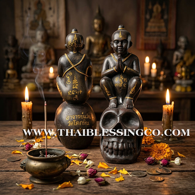 👦 Sacred "Kuman Thong" (The Golden Boy Spirit) – Prosperity Resin Altar Edition: Phra Ajarn Wan, Wat Khok Hin (2014) – The Divine Engine for Commercial Dominance, Radiant Luck, and Unstoppable Life Elevation!