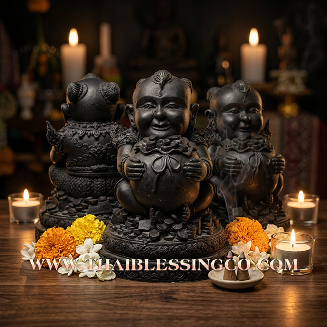 👦 Sacred "Kuman Thong" (The Golden Boy Spirit) – Sacred Mineral Ore Altar Edition: Ajarn San Khongvet (2013) – The Divine Engine for Business Speed, Wealth Attraction, and Unstoppable Life Elevation!
