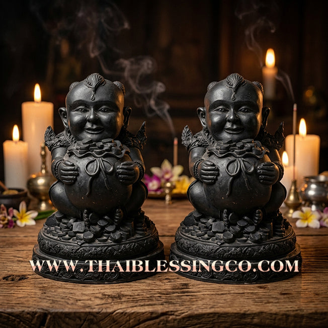 👦 Sacred "Kuman Thong" (The Golden Boy Spirit) – Sacred Mineral Ore Altar Edition: Ajarn San Khongvet (2013) – The Divine Engine for Business Speed, Wealth Attraction, and Unstoppable Life Elevation!