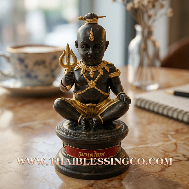 👦 Sacred "Kuman Tri-Thep" (The Three Celestial Kumaras) – Bucha Statue Edition: Luang Pu Nen Kaeo (2013) – The Divine Architect of Trade, Wealth Suction, and Unstoppable Prosperity!