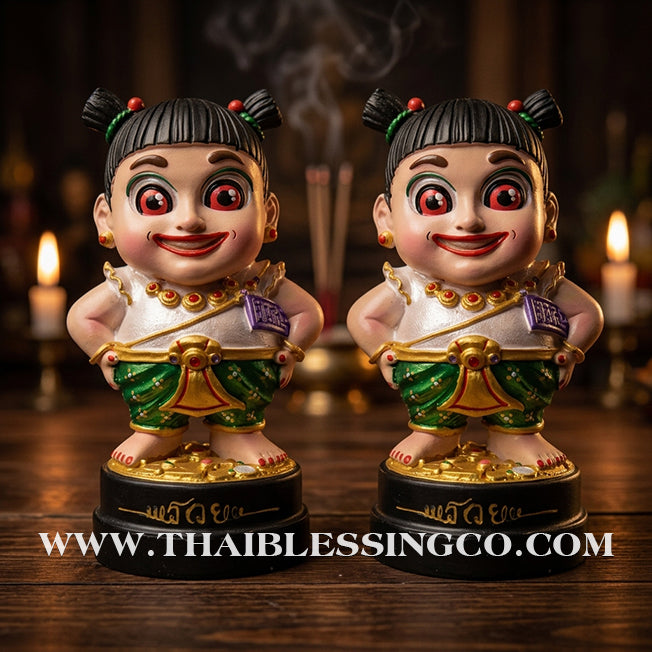 🌸 Sacred "Kumaree Nong Mee-Ngern" (The Wealthy Spirit Daughter) – Altar Resin Edition: Luang Phor Klom, Wat Khok U-Thong, Sa Kaeo – The Divine Engine for Financial Flow, Enchanting Charm, and Unstoppable Life Elevation!