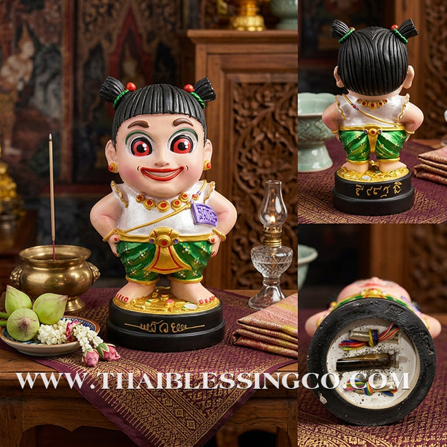 🌸 Sacred "Kumaree Nong Mee-Ngern" (The Wealthy Spirit Daughter) – Altar Resin Edition: Luang Phor Klom, Wat Khok U-Thong, Sa Kaeo – The Divine Engine for Financial Flow, Enchanting Charm, and Unstoppable Life Elevation!