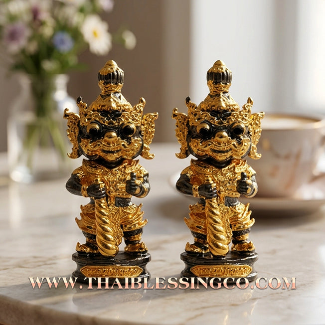 👹 Sacred Kuwen Noi "Hundred Millionaire" Edition 2: Authentic Thai Black Onyx-Body Samlit Amulet for Absolute Wealth & Protection by Arjan Krai Det (2019)