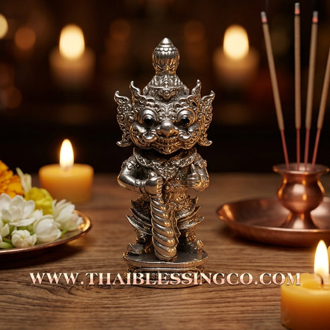 👹 Sacred Kuwen Noi "Hundred Millionaire" Edition 2: Authentic Thai Cloud-Gold Alpaca Amulet for Instant Fortune & Divine Prosperity by Arjan Krai Det (2019)