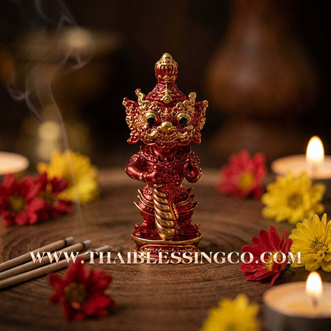 👹 Sacred Kuwen Noi "Hundred Millionaire" Edition 2: Authentic Thai Ruby-Body Samlit Amulet for Instant Wealth & Divine Fortune by Arjan Krai Det (2019)