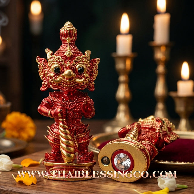 👹 Sacred Kuwen Noi "Hundred Millionaire" Edition 2: Authentic Thai Ruby-Body Samlit Amulet for Instant Wealth & Divine Fortune by Arjan Krai Det (2019)
