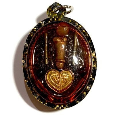 ✨ Sacred Locket In Koo Sakot Kam - Maha Sanaeh Love & Lust Charm with 4 Takrut, Palad Paetch Payatorn & Na Ok Dtaek Broken Heart Spell - Extreme Limited Edition by Ajarn Ton Rak (Supan Buri) - Seduction, Gambling Luck & Business Persuasion Relic