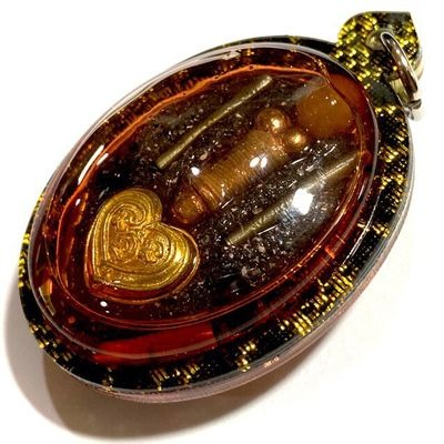 ✨ Sacred Locket In Koo Sakot Kam - Maha Sanaeh Love & Lust Charm with 4 Takrut, Palad Paetch Payatorn & Na Ok Dtaek Broken Heart Spell - Extreme Limited Edition by Ajarn Ton Rak (Supan Buri) - Seduction, Gambling Luck & Business Persuasion Relic