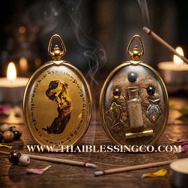 🐾 Sacred "Locket Luk Krok Maew" (Celestial Kitten Ghost) – Ta Poon (Pu Khem Thong) Edition: The Forest Master of Phetchabun – The Ultimate Engine for Wealth Magnetism, Business Fluidity, and Natural Good Fortune!
