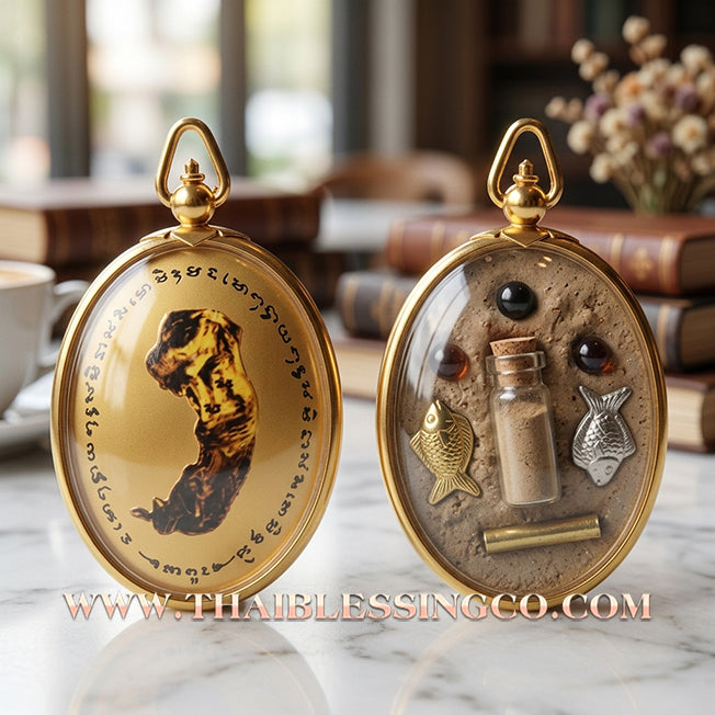 🐾 Sacred "Locket Luk Krok Maew" (Celestial Kitten Ghost) – Ta Poon (Pu Khem Thong) Edition: The Forest Master of Phetchabun – The Ultimate Engine for Wealth Magnetism, Business Fluidity, and Natural Good Fortune!