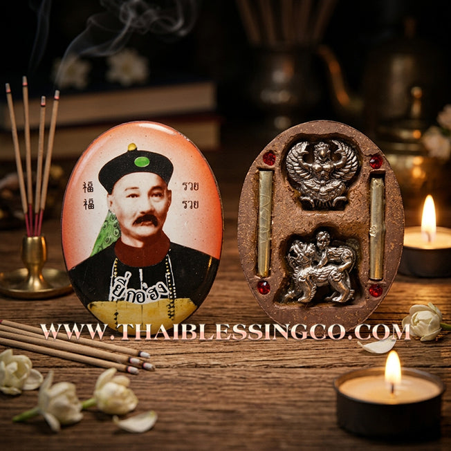 🎲 Sacred "Locket Phor Pu Er Ge Hong" (The God of Fortune) – Jumbo "A-Yu Yuen" Edition: Luang Pu Key, Wat Sri Lamyong (2013) – The Ultimate Engine for Windfall Wealth, Trade Dominance, and Sovereign Longevity!