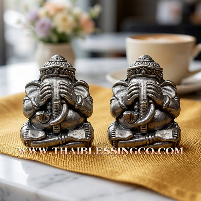 ✨🐘 Sacred "Look Om Pidta Pikanesuan" (The Guardian Ganesha Bead) – Large Copper Edition: Kruba Krissana, Weruwan Meditation Center (2017) – The Ultimate Engine for Creative Wealth, Divine Protection, and Unstoppable Success!