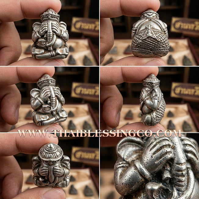 ✨🐘 Sacred "Look Om Pidta Pikanesuan" (The Guardian Ganesha Bead) – Large Copper Edition: Kruba Krissana, Weruwan Meditation Center (2017) – The Ultimate Engine for Creative Wealth, Divine Protection, and Unstoppable Success!