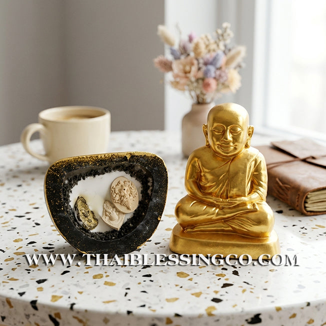 ✨🔥 Sacred "Luang Por Ngern" (The God of Wealth) – Gold Edition Sacred Mineral Altar Statue: Kruba Baeng, Wat Ban Tanot (2025) – The Divine Engine for Infinite Capital, Commercial Dominance, and Unstoppable Life Elevation!