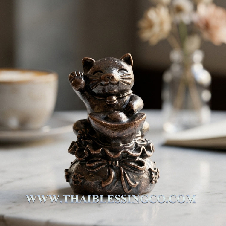 🐈 Sacred "Lucky Wealth Cat" (Maeo Gwak) 2009 Edition: The legendary Prosperity Magnet of Luang Phor Chan