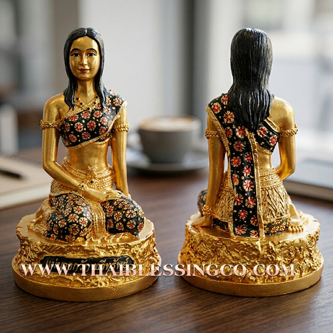 👩‍💼 Sacred "Mae Nang Phaya Ngiu Dam" (The Sovereign Lady of Black Ngiu Wood) – Large Resin Altar Edition: Kruba Baeng, Wat Ban Tanot (2025) – The Ultimate Engine for Divine Charisma, Business Dominance, and Untouchable Protection!