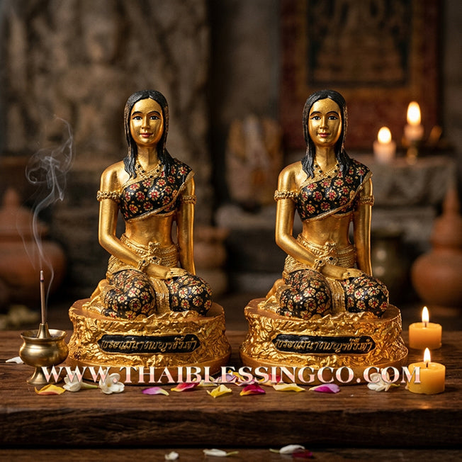 👩‍💼 Sacred "Mae Nang Phaya Ngiu Dam" (The Sovereign Lady of Black Ngiu Wood) – Large Resin Altar Edition: Kruba Baeng, Wat Ban Tanot (2025) – The Ultimate Engine for Divine Charisma, Business Dominance, and Untouchable Protection!