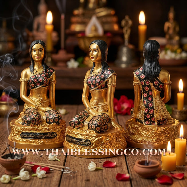 👩‍💼 Sacred "Mae Nang Phaya Ngiu Dam" (The Sovereign Lady of Black Ngiu Wood) – Large Resin Altar Edition: Kruba Baeng, Wat Ban Tanot (2025) – The Ultimate Engine for Divine Charisma, Business Dominance, and Untouchable Protection!