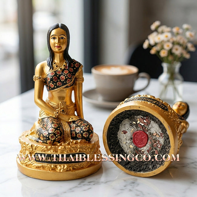 👩‍💼 Sacred "Mae Nang Phaya Ngiu Dam" (The Sovereign Lady of Black Ngiu Wood) – Large Resin Altar Edition: Kruba Baeng, Wat Ban Tanot (2025) – The Ultimate Engine for Divine Charisma, Business Dominance, and Untouchable Protection!