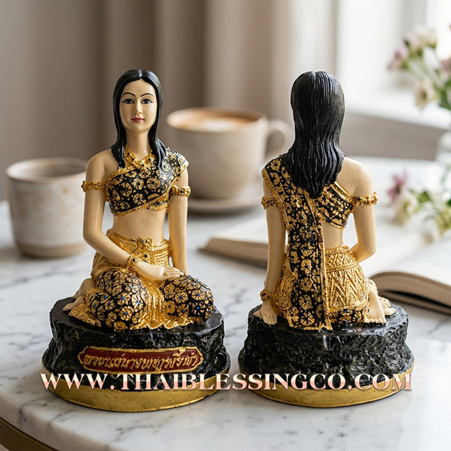 👩‍💼 Sacred "Mae Nang Phaya Ngiu Dam" (The Sovereign Lady of Black Ngiu Wood) – Large Resin Altar Edition: Kruba Baeng, Wat Ban Tanot (2025) – The Ultimate Engine for Divine Charisma, Business Dominance, and Untouchable Protection!