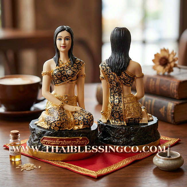👩‍💼 Sacred "Mae Nang Phaya Ngiu Dam" (The Sovereign Lady of Black Ngiu Wood) – Large Resin Altar Edition: Kruba Baeng, Wat Ban Tanot (2025) – The Ultimate Engine for Divine Charisma, Business Dominance, and Untouchable Protection!