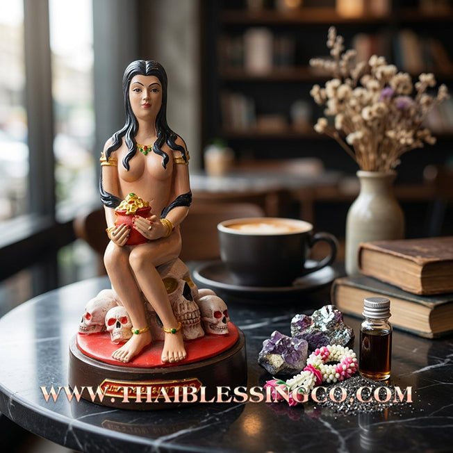 👠 Sacred "Mae Phray Maha Lap" (The Great Fortune Spirit Mother) – Large Resin Altar Edition: Pu Dev (2019) – The High-Octane Spiritual Engine for Rapid Wealth, Hypnotic Charm, and Sovereign Authority!