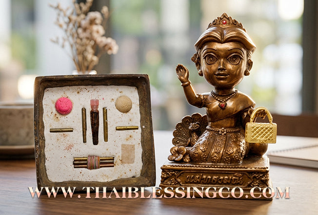 🔥 Sacred "Mae Thong Manee" (The Jewel Goddess of Beckoning Wealth) – Crab-Oil Polished Samrit Bronze Altar The Ultimate Engine for Magnetic Attraction, Supreme Charm, and Unstoppable Life Elevation!
