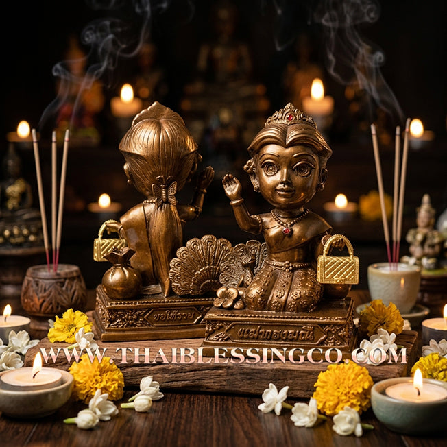 🔥 Sacred "Mae Thong Manee" (The Jewel Goddess of Beckoning Wealth) – Crab-Oil Polished Samrit Bronze Altar The Ultimate Engine for Magnetic Attraction, Supreme Charm, and Unstoppable Life Elevation!