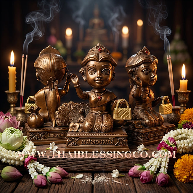 🔥 Sacred "Mae Thong Manee" (The Jewel Goddess of Beckoning Wealth) – Crab-Oil Polished Samrit Bronze Altar The Ultimate Engine for Magnetic Attraction, Supreme Charm, and Unstoppable Life Elevation!