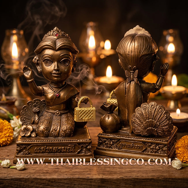 🔥 Sacred "Mae Thong Manee" (The Jewel Goddess of Beckoning Wealth) – Crab-Oil Polished Samrit Bronze Altar The Ultimate Engine for Magnetic Attraction, Supreme Charm, and Unstoppable Life Elevation!