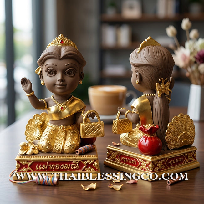 ✨🔥 Sacred "Mae Thong Mani" (The Goddess of Golden Wealth) – Gold-Leaf Samrit Bronze Altar Edition: Kruba Tao, Wat Ubosot Ban Lao (2025) – The Divine Engine for Golden Abundance, Hypnotic Charisma, and Unstoppable Life Elevation!
