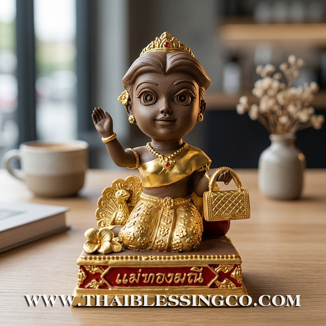 ✨🔥 Sacred "Mae Thong Mani" (The Goddess of Golden Wealth) – Gold-Leaf Samrit Bronze Altar Edition: Kruba Tao, Wat Ubosot Ban Lao (2025) – The Divine Engine for Golden Abundance, Hypnotic Charisma, and Unstoppable Life Elevation!