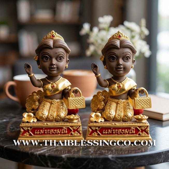 ✨🔥 Sacred "Mae Thong Mani" (The Goddess of Golden Wealth) – Gold-Leaf Samrit Bronze Altar Edition: Kruba Tao, Wat Ubosot Ban Lao (2025) – The Divine Engine for Golden Abundance, Hypnotic Charisma, and Unstoppable Life Elevation!