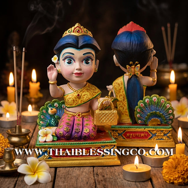 👸 Sacred "Mae Thong Mani" (The Goddess of Golden Wealth) – Painted Samrit Bronze Altar Edition: Kruba Tao, Wat Ubosot Ban Lao (2025) – The Divine Engine for Radiant Beauty, Infinite Wealth, and Unstoppable Life Elevation!