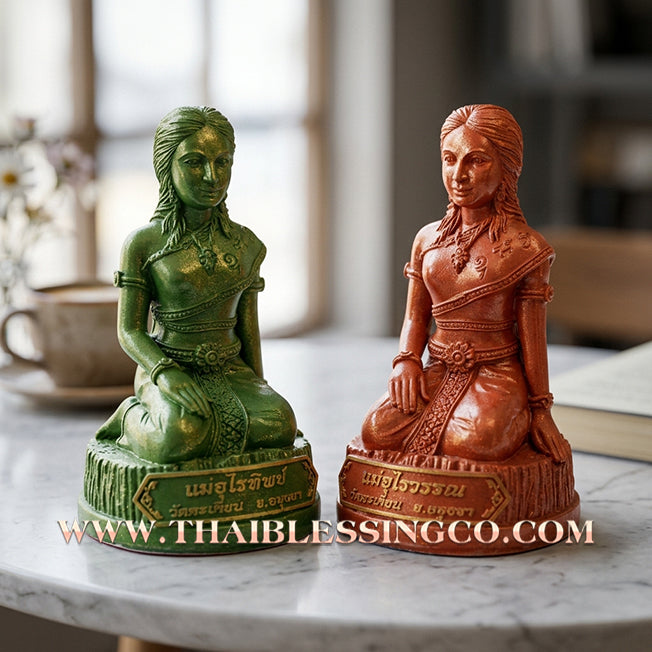 👠 Sacred "Mae Uraiwan & Mae Urai Thip" Twin Deity – Resin Altar Edition: Luang Pho Yongyut, Wat Takhian (2024) – Consecrated by Luang Pho Chat, Wat Ban Pun – The Ultimate Synergy for Doubling Wealth, Absolute Trade Mastery, and Sovereign Charisma!