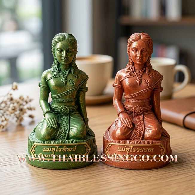 👠 Sacred "Mae Uraiwan & Mae Urai Thip" Twin Deity – Resin Altar Edition: Luang Pho Yongyut, Wat Takhian (2024) – Consecrated by Luang Pho Chat, Wat Ban Pun – The Ultimate Synergy for Doubling Wealth, Absolute Trade Mastery, and Sovereign Charisma!