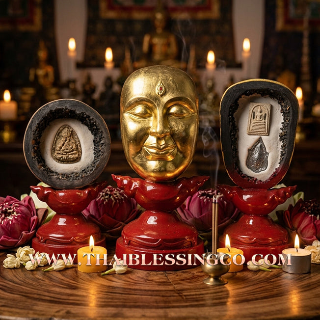 ✨🔥 Sacred "Na Phra Thong" (The Golden-Faced Divinity of Sovereign Wealth) – Altar Edition: Luang Pho Klom, Wat Nong Bua – The Divine Engine for Absolute Prosperity, Magnetic Influence, and Unstoppable Life Elevation!