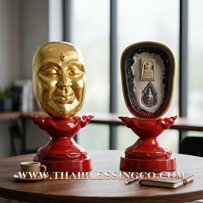 ✨🔥 Sacred "Na Phra Thong" (The Golden-Faced Divinity of Sovereign Wealth) – Altar Edition: Luang Pho Klom, Wat Nong Bua – The Divine Engine for Absolute Prosperity, Magnetic Influence, and Unstoppable Life Elevation!