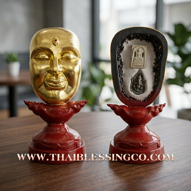 ✨🔥 Sacred "Na Phra Thong" (The Golden-Faced Divinity of Sovereign Wealth) – Altar Edition: Luang Pho Klom, Wat Nong Bua – The Divine Engine for Absolute Prosperity, Magnetic Influence, and Unstoppable Life Elevation!