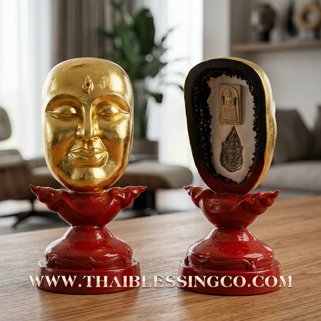 ✨🔥 Sacred "Na Phra Thong" (The Golden-Faced Divinity of Sovereign Wealth) – Altar Edition: Luang Pho Klom, Wat Nong Bua – The Divine Engine for Absolute Prosperity, Magnetic Influence, and Unstoppable Life Elevation!