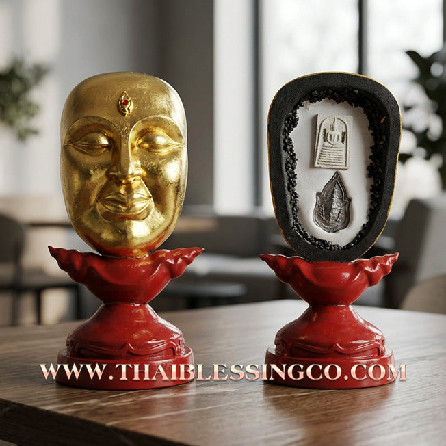 ✨🔥 Sacred "Na Phra Thong" (The Golden-Faced Divinity of Sovereign Wealth) – Altar Edition: Luang Pho Klom, Wat Nong Bua – The Divine Engine for Absolute Prosperity, Magnetic Influence, and Unstoppable Life Elevation!
