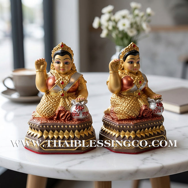 ✨🔥 Sacred "Nang Kwak Maha Larp" (The Great Wealth Goddess) – Sap Saen Lan Edition: Khru Ba Ariyachat, Wat Saeng Kaeo Phothiyan (Chiang Rai) – The Divine Engine for Global Trade, Infinite Fortune, and Unstoppable Life Elevation!
