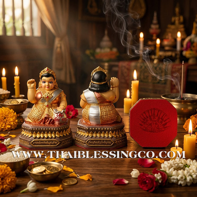 ✨🔥 Sacred "Nang Kwak Maha Larp" (The Great Wealth Goddess) – Sap Saen Lan Edition: Khru Ba Ariyachat, Wat Saeng Kaeo Phothiyan (Chiang Rai) – The Divine Engine for Global Trade, Infinite Fortune, and Unstoppable Life Elevation!