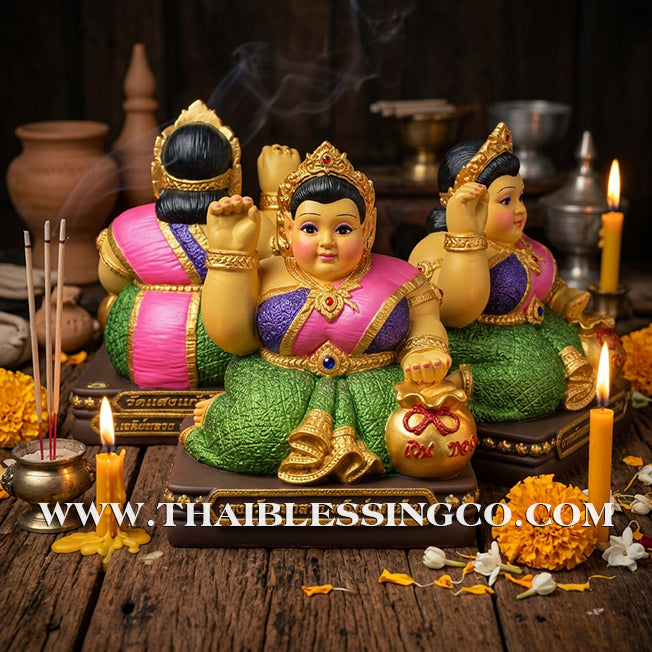 ✨🔥 Sacred "Nang Kwak Maha Larp" (The Great Wealth Goddess) – Sap Saen Lan Grand Altar Edition: Khru Ba Ariyachat, Wat Saeng Kaeo Phothiyan (Chiang Rai) – The Divine Engine for Imperial Fortune, Global Trade, and Unstoppable Life Elevation!