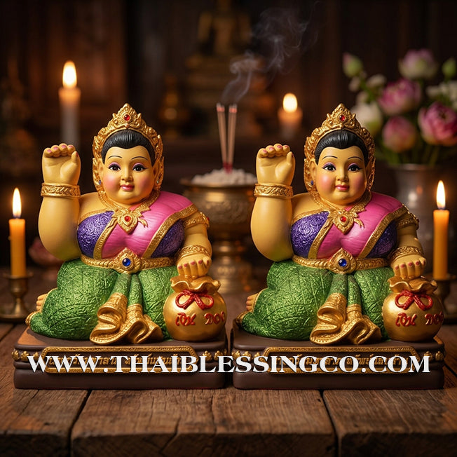 ✨🔥 Sacred "Nang Kwak Maha Larp" (The Great Wealth Goddess) – Sap Saen Lan Grand Altar Edition: Khru Ba Ariyachat, Wat Saeng Kaeo Phothiyan (Chiang Rai) – The Divine Engine for Imperial Fortune, Global Trade, and Unstoppable Life Elevation!