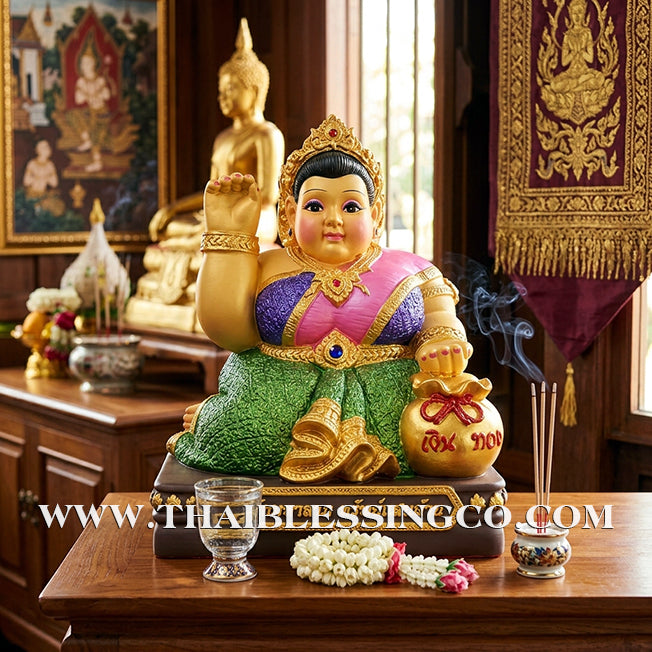 ✨🔥 Sacred "Nang Kwak Maha Larp" (The Great Wealth Goddess) – Sap Saen Lan Grand Altar Edition: Khru Ba Ariyachat, Wat Saeng Kaeo Phothiyan (Chiang Rai) – The Divine Engine for Imperial Fortune, Global Trade, and Unstoppable Life Elevation!