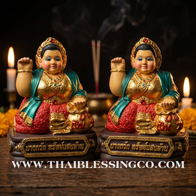 ✨🔥 Sacred "Nang Kwak Sap Saen Lan" (The Billionaire’s Wealth Lady) – Altar Edition: Khru Ba Ariyachat, Wat Saeng Kaeo Phothiyan (Chiang Rai) – The Divine Engine for Global Trade, Infinite Fortune, and Unstoppable Life Elevation!